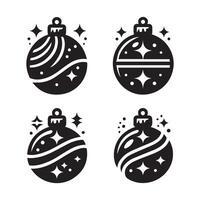 Modern Christmas Ball Icon Minimal Design for Festive Web and Graphic Projects, Perfect for Apps and Holiday Buttons vector
