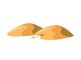 Sand pile. sandy dune. Decorative design element vector