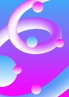 Flowing smooth wave pattern and 3d line on blue and purple color background. Internet network and communication signal technology, fiber optic line. Science and music backdrop. vector