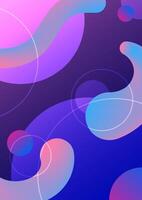 Flowing smooth wave pattern and 3d line on purple color background. Internet network and communication signal technology, fiber optic line. Science and music backdrop. vector