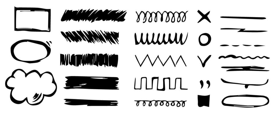 Elements. Hand drawn-style text.