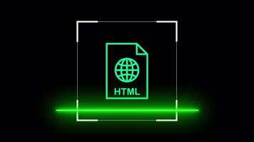 HTML File Scanning On Black Background video
