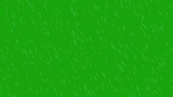 Rain Falling Animation Green Screen Rain Falling Effect and Splash 4K Resolution video
