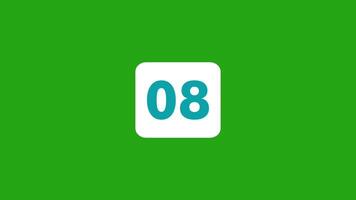 10 Second Animation Timer. Countdown Timer 10 Seconds Animation From 10 to 0 Seconds Green Screen. 4K Resolution video
