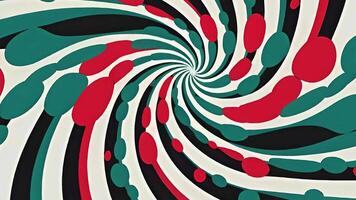Dynamic Swirl Abstract Pattern or Psychedelic twist moving circles retro pop colors background . video