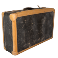 old suitcase isolated 3d render png