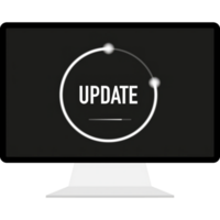 Data update or synchronize with bar process. Update on laptop and smartphone. png