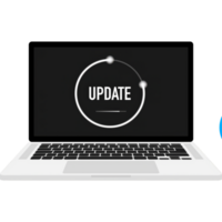 Data update or synchronize with bar process. Update on laptop and smartphone. png
