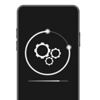 Data update or synchronize with bar process. Update on laptop and smartphone. png