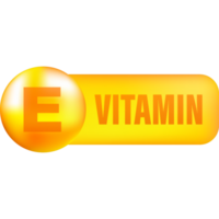 Vitamin E with realistic drop on gray background. Particles of vitamins in the middle. illustration. png