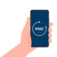 Data update or synchronize with bar process. Update on laptop and smartphone. png