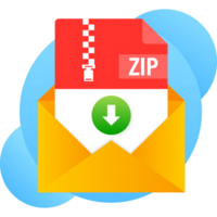 Zip file. Icon for web background design. Email sign. Technology illustration. Technology background png