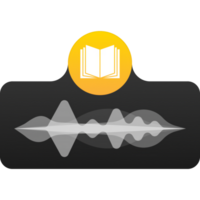 Audio book in flat style on white background. isometric design png