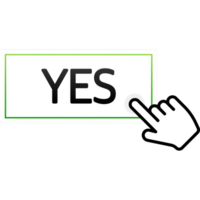 Check mark button with yes and no. Flat simple style trend modern red and green checkmark png