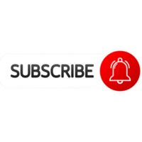 Text Box and Subscribe Button Template with the notification bell. Button on white background png