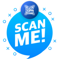 Scan code smartphone on white background. Isolated white background. Bar code icon. Flat illustration png
