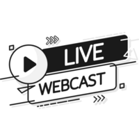 Live Webcast Button, icon. design. Live Webcast banner on red background png