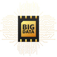 Flat infographic with big data for concept design Innovation technology. Binary code. Typography technology illustration png