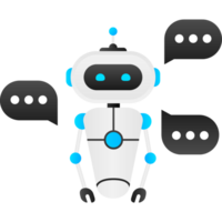 Chatbot icon concept, chat bot or chatterbot. Robot Virtual Assistance Of Website Or Mobile Applications. illustration png