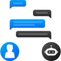 Chatbot icon concept, chat bot or chatterbot. Robot Virtual Assistance Of Website Or Mobile Applications. illustration png