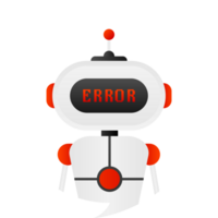 Error chatbot glyph icon. Silhouette symbol. Talkbot with error in speech bubble. Error bot. Artificial intelligence png