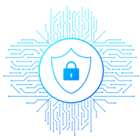Abstract banner. Cyber security in 3d style. Communication technology. Database system png