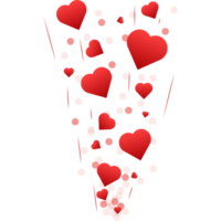 Happy valentines in 3d style. Heart love background. Text box. Happy valentines in abstract style on red background png