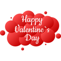 Happy valentines in 3d style. Heart love background. Text box. Happy valentines in abstract style on red background png