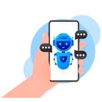Chatbot icon concept, chat bot or chatterbot. Robot Virtual Assistance Of Website Or Mobile Applications. illustration png