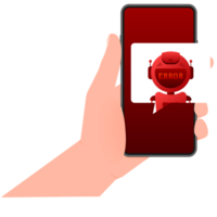 Error chatbot glyph icon. Silhouette symbol. Talkbot with error in speech bubble. Error bot. Artificial intelligence png