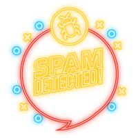 Neon Icon. Virus red bubble. Searching virus. Microbe icon. Cyber secure. png