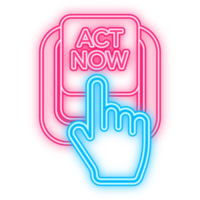 Neon Icon. Red button on white backdrop. Call business icon. web button. illustration png