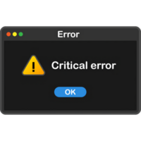 System error icon failure pc interface. Error message computer window alert popup png