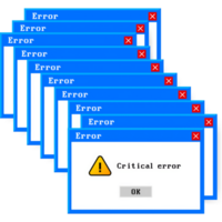 System error icon failure pc interface. Error message computer window alert popup png