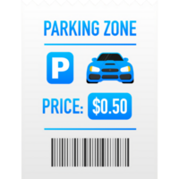 concept. Card with parking zone bill for concept design. icon png