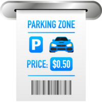 concept. Card with parking zone bill for concept design. icon png