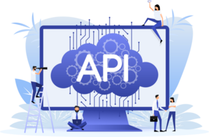 Api cloud on computer screen png