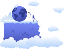 Save planet. World map png
