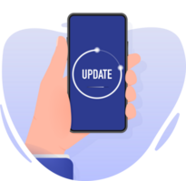 Data update or synchronize with bar process png
