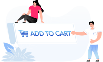 Add to cart with click here people png