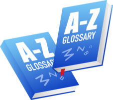 Glossary Books icon. Textbook with bookmark. Diary or notebook. illustration. png