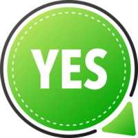 Yes and No button. Approved and Rejected. Yes no in speech bubble. Check marks. png