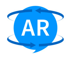 Augmented reality icon. AR symbol. Virtual reality. png