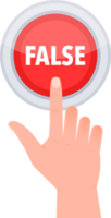 True false button, sign. Check mark and cross. png
