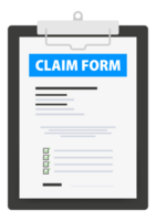 Claim form document. Insurance application form. Accident Snd insurance png