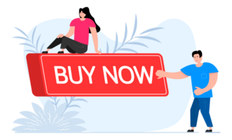 People press button with text Buy now. Click button for app and web design. png
