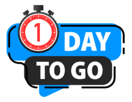 1 Day to go icon. Days Left Badges. Offer countdown date number. Timer, Hourglass icon. png