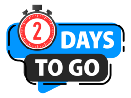 2 Days to go icon. Days Left Badges. Offer countdown date number. Timer, Hourglass icon. png