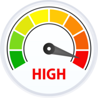 Low, Medium and High gauges speedometer, indicators. Rating Speed Meter. png