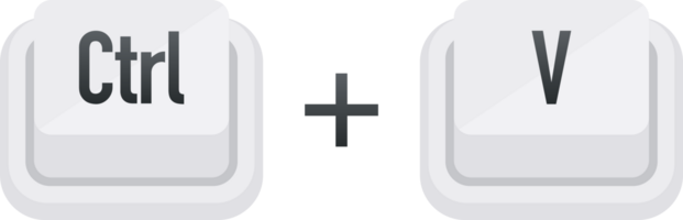 Ctrl C and Ctrl V Keyboard keys. Shortcut keys png